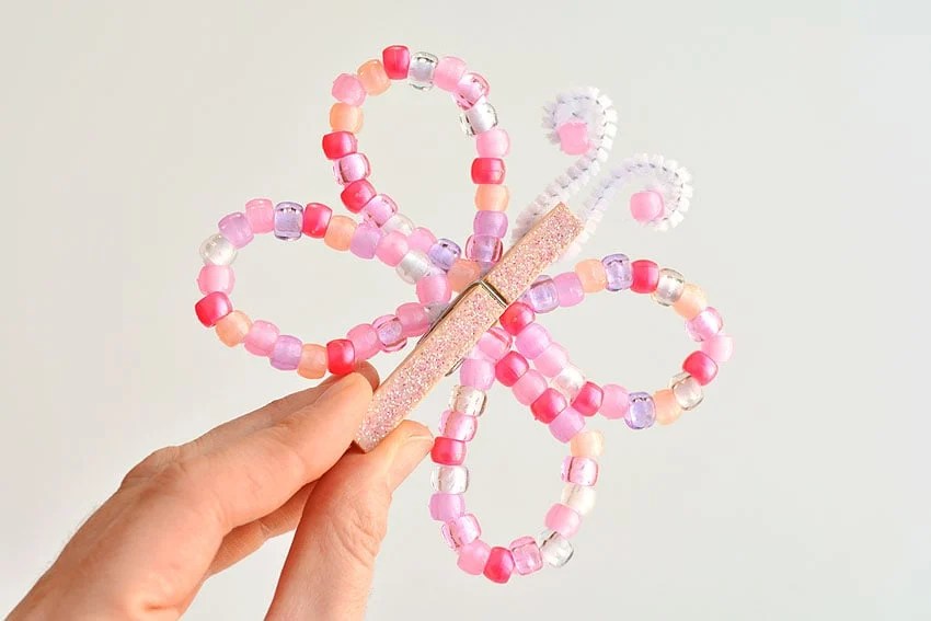 How to Make Beaded Pipe Cleaner Dragonflies One Little Project