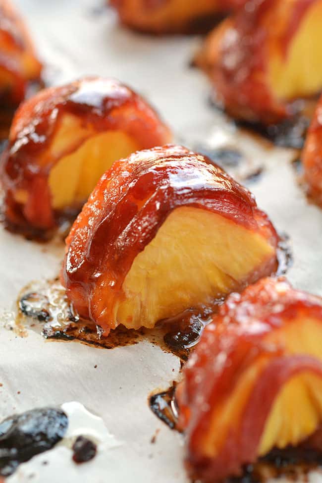 Bacon Wrapped Pineapple Bites DELICIOUS Three Ingredient Appetizer!