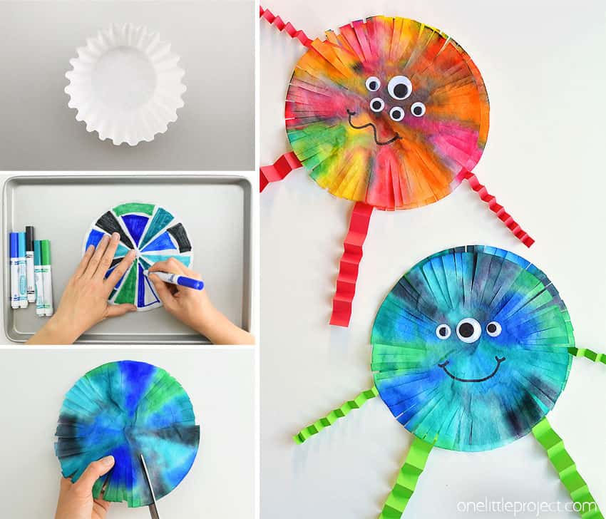 How to Make Coffee Filter Monsters One Little Project