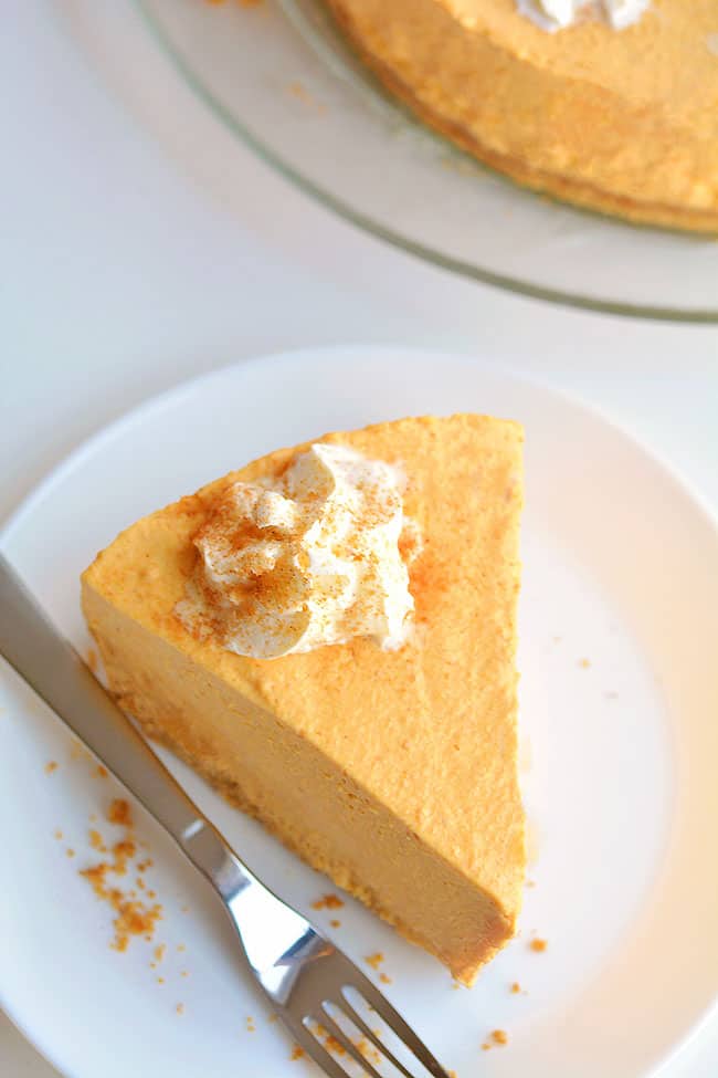 Easy NoBake Pumpkin Cheesecake Recipe One Little Project