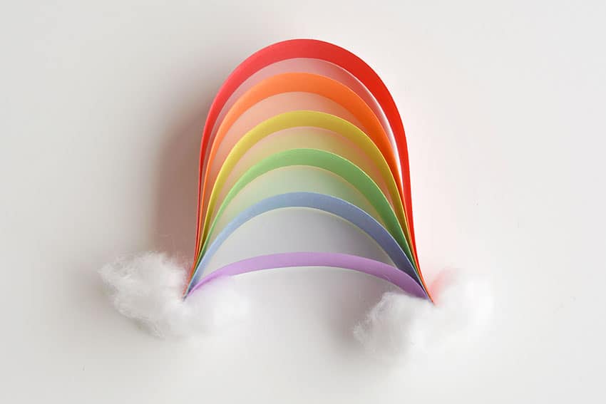 Rainbow Craft How to Make Paper Strip Rainbows