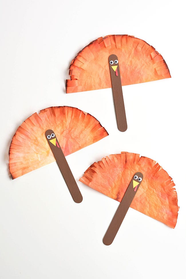 Coffee Filter Turkey Craft Easy Turkey Craft for Kids