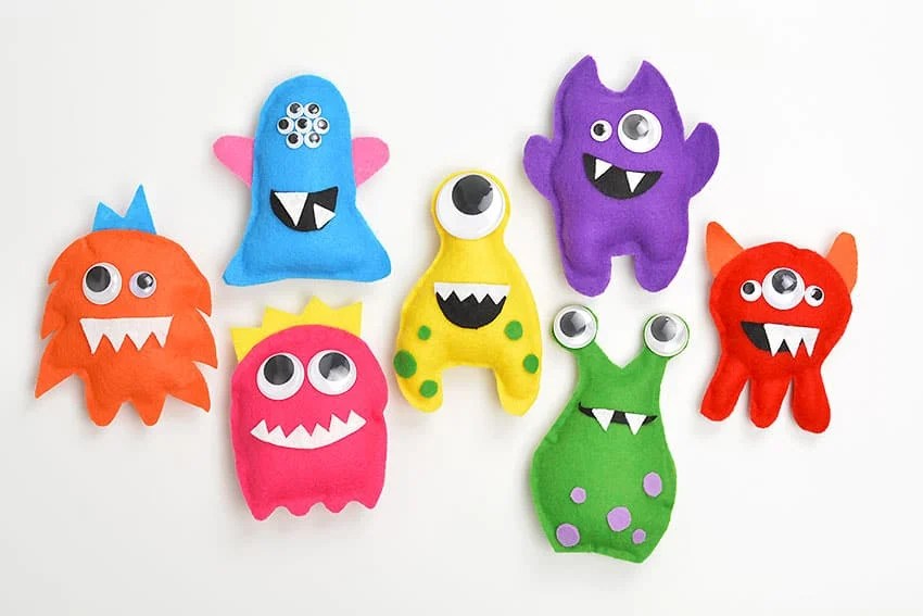 Free Felt Monster Pattern NoSew Felt Monster Ideas
