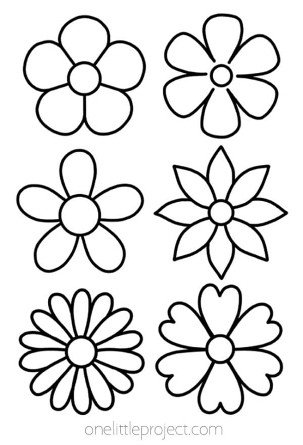 Flower Outline Free, Printable Flower Template