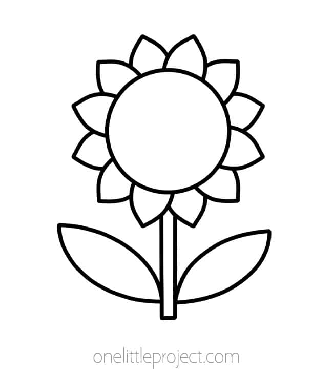 Sunflower Outline | Free, Printable Sunflower Templates