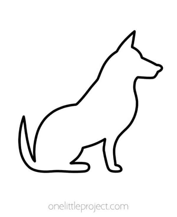 Dog Outline Free, Printable Dog Templates(07)