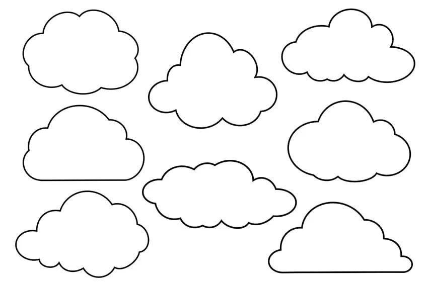 Cloud Outline | Free, Printable Cloud Shape Template