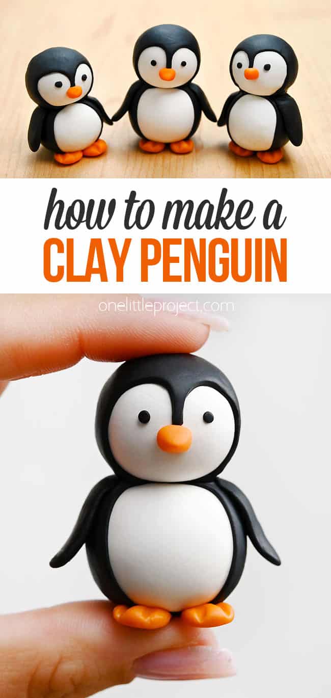 Clay Penguin Tutorial Easy DIY with Polymer Clay