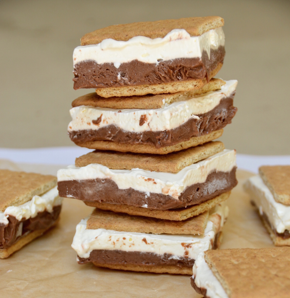 chocolate pudding cream cheese cool whip and graham crackers