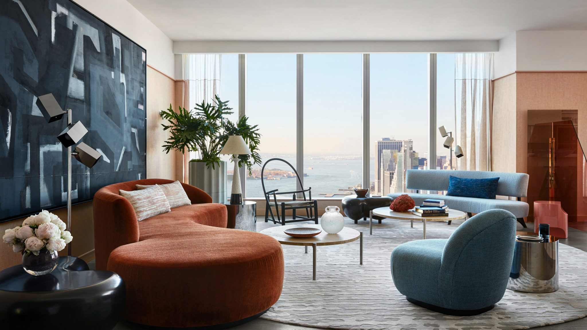 One Manhattan Square apartment by Jamie Bush features sculptural décor