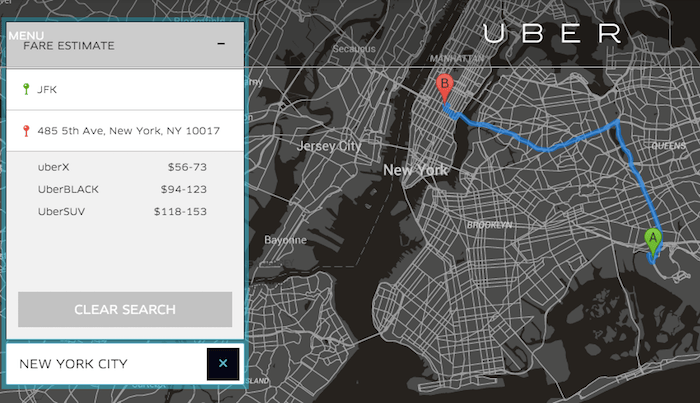 Uber Cost From Port Authority To Jfk á … Uber In New York City Die