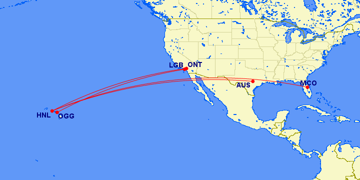 Hawaiian Airlines Will Fly To Austin & Orlando One Mile at a Time