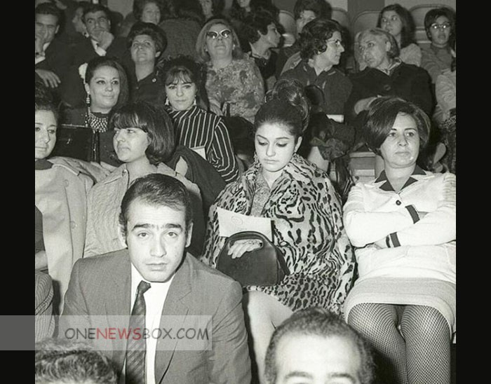 Googoosh and Mahmoud Ghorbani at an art event in 1969 One News Box