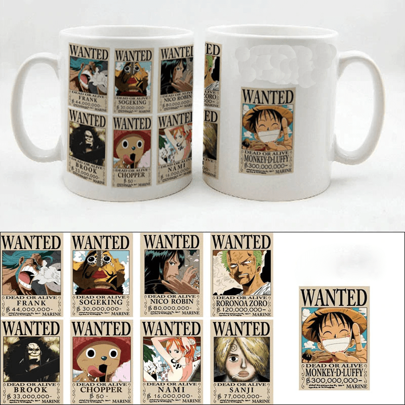 One Piece Wanted Bounty Coffee Mug One piece Merchandise Up to 80