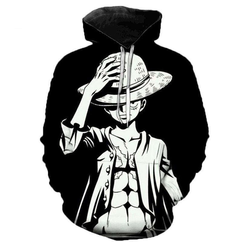One Piece Hoodie 3D Print Pullover Luffy Ace Sabo One piece