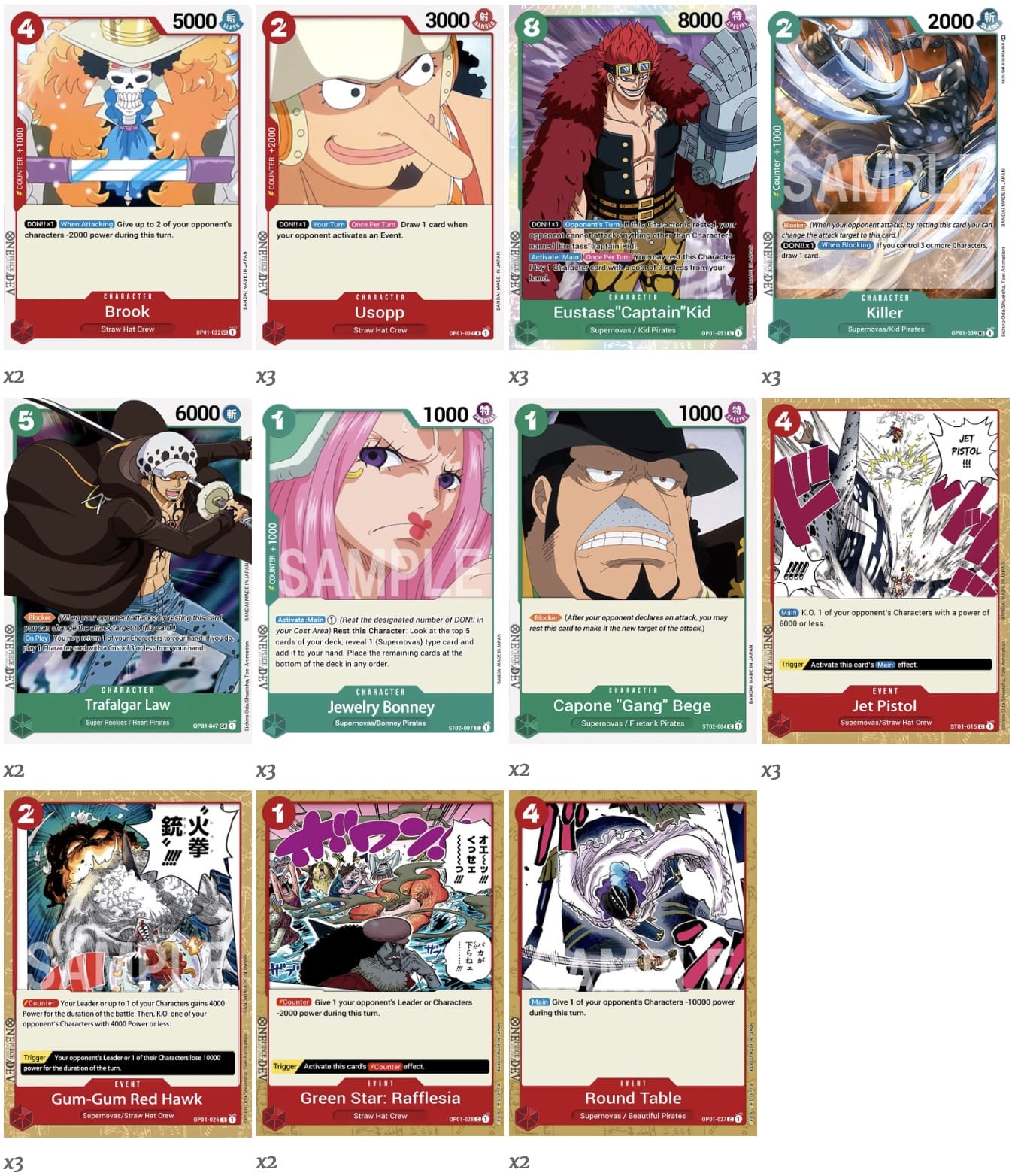 [EN] Giancarlo Abreu The OP1 Red Green Luffy Deck. ONE PIECE TOP DECKS