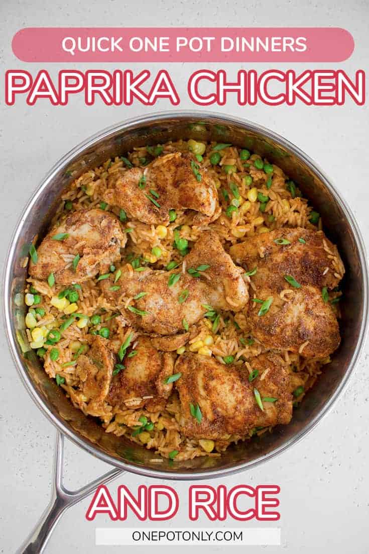 One Pot Paprika Chicken and Rice One Pot Only — easy recipes using
