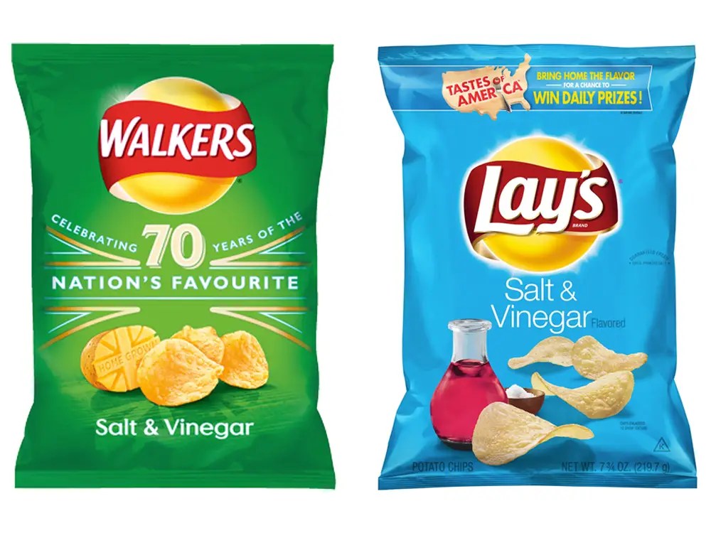 Why is Lays called Walkers in the UK? One Pound Crisps