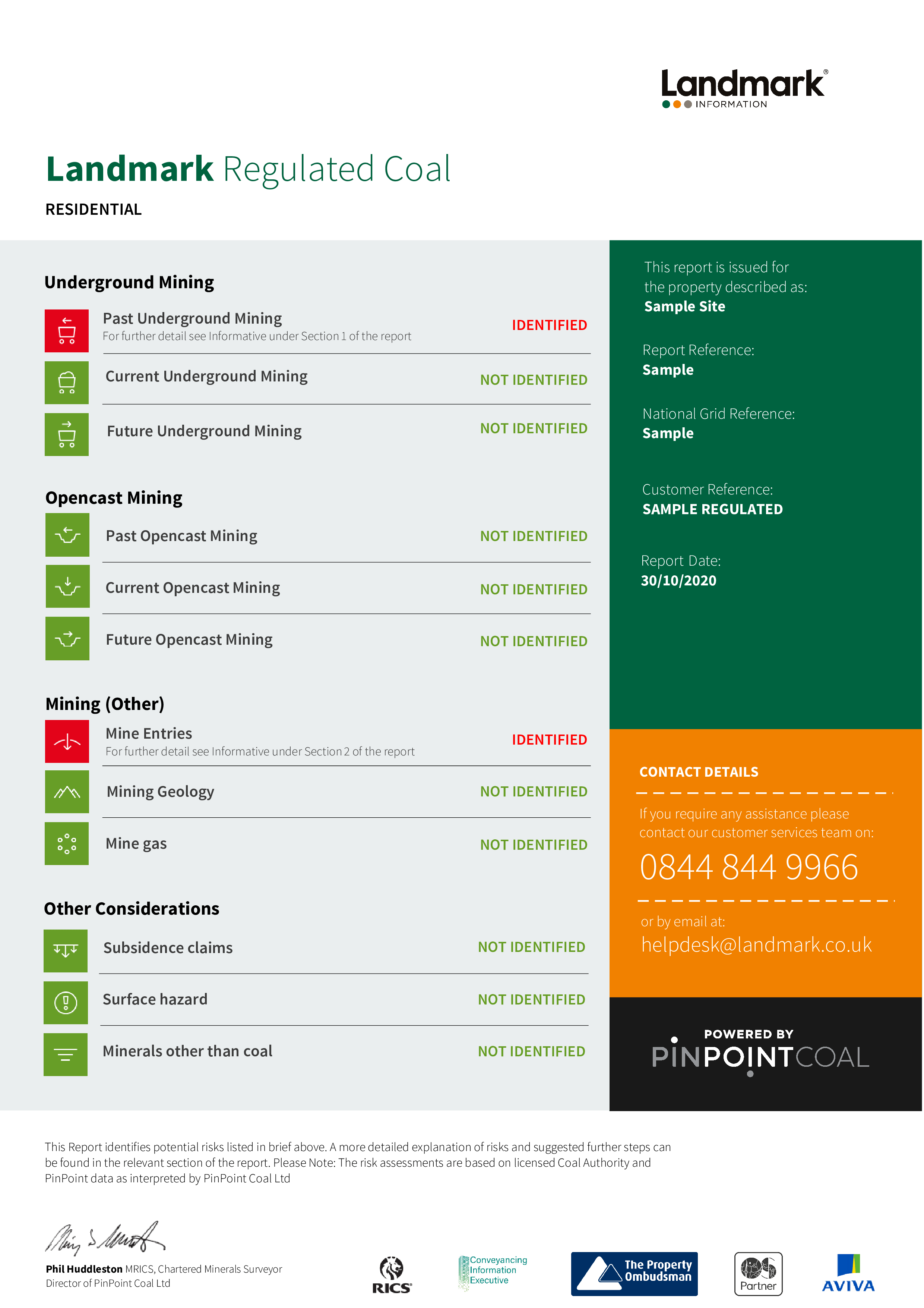 Landmark Coal and RiskView Residential Environmental & Utilities