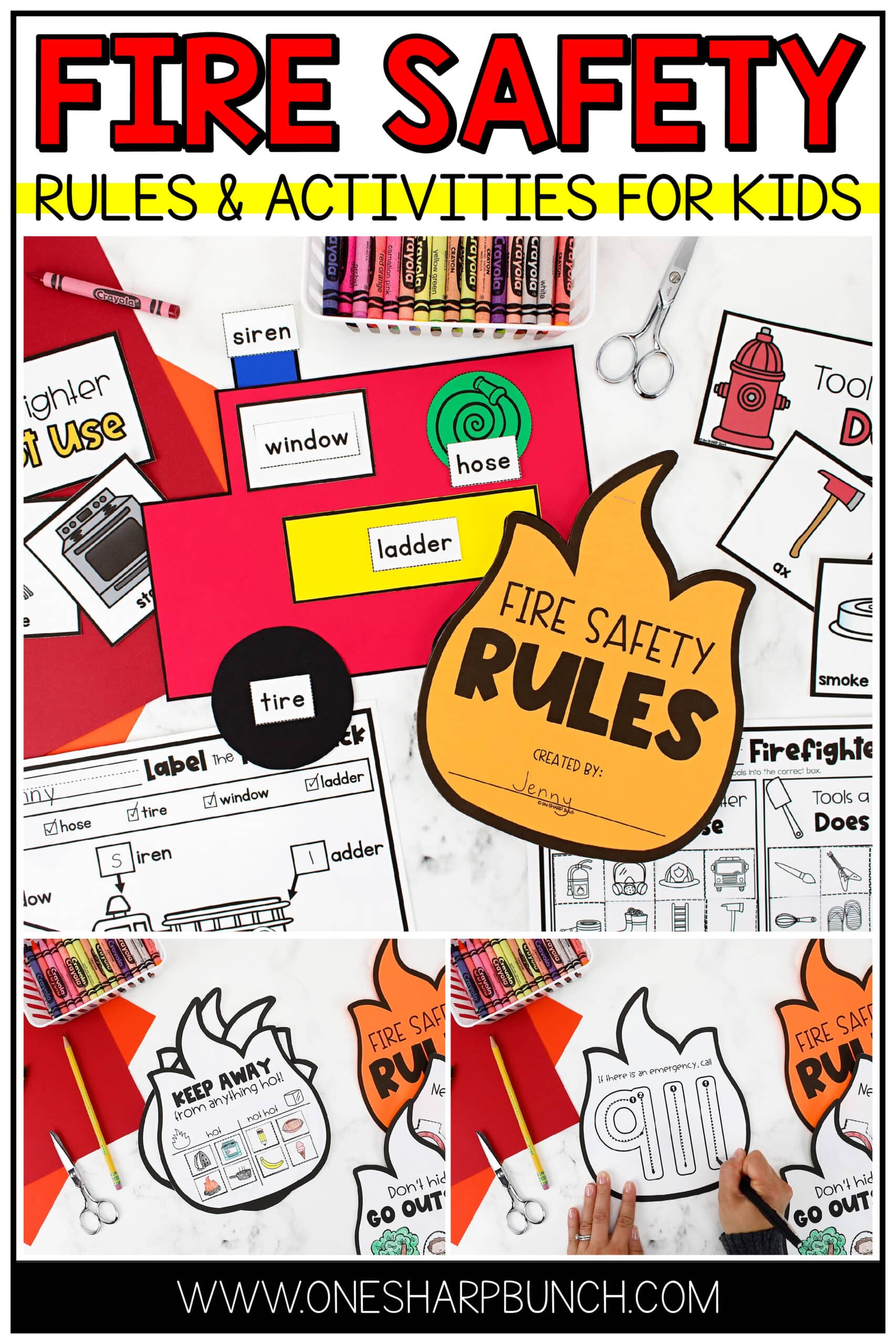 Fire Safety Rules and Activities for Kids One Sharp Bunch