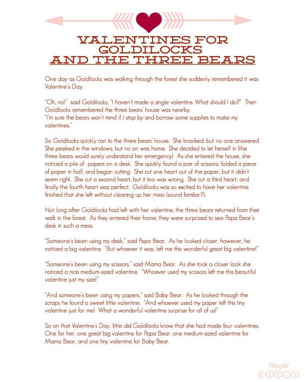 Goldilocks Valentine A Fun Valentine Story for Kids