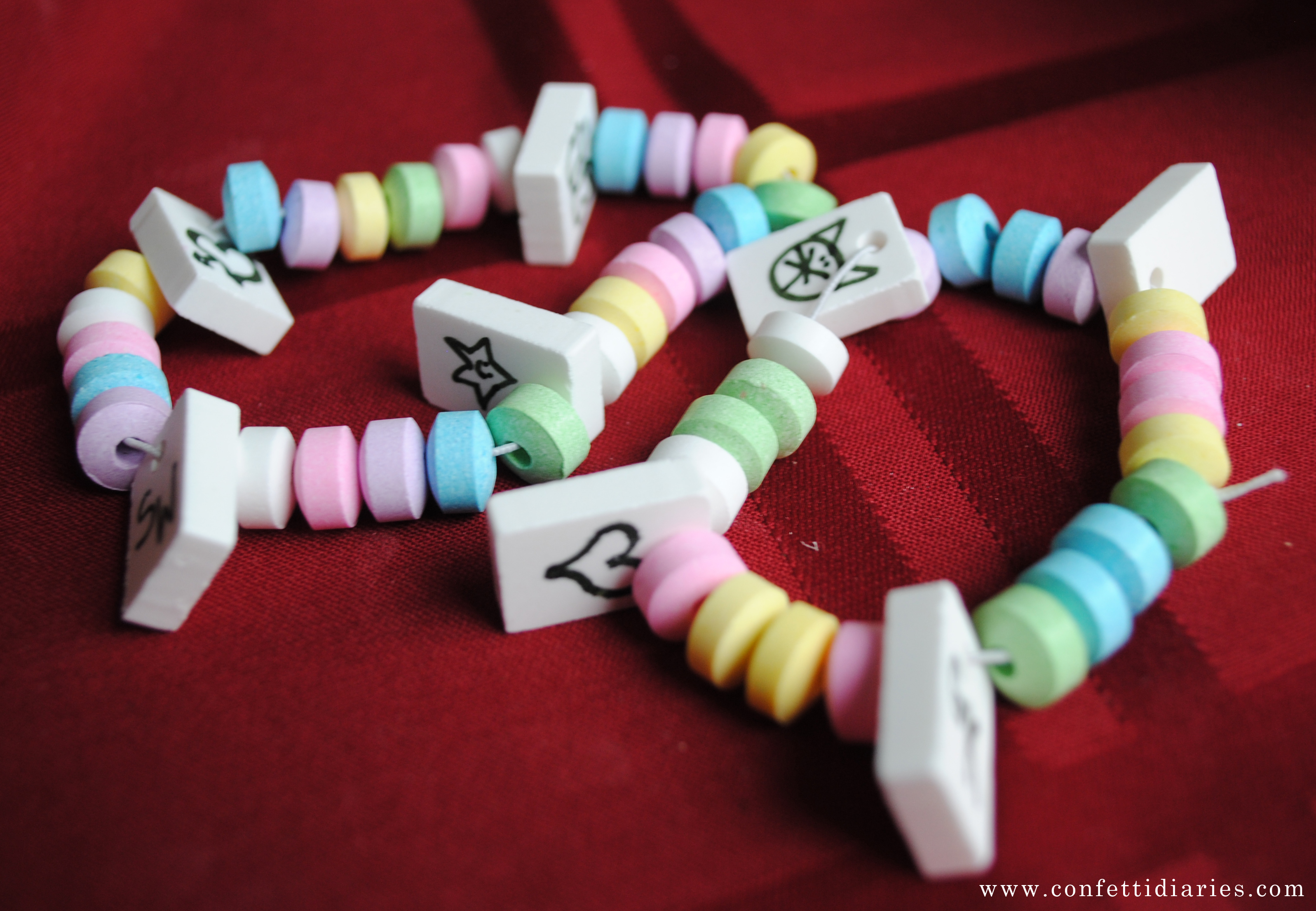 Valentine Candy Charm Bracelets ONE SIMPLE PARTY