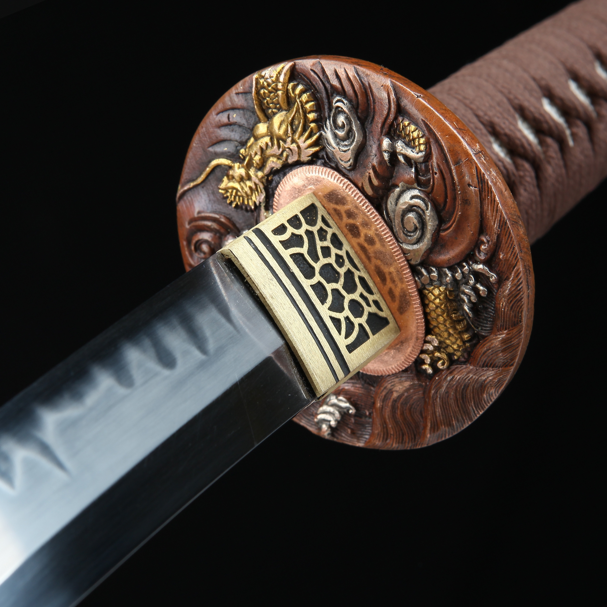 High-performance T10 Carbon Steel Real Hamon Japanese Katana Samurai