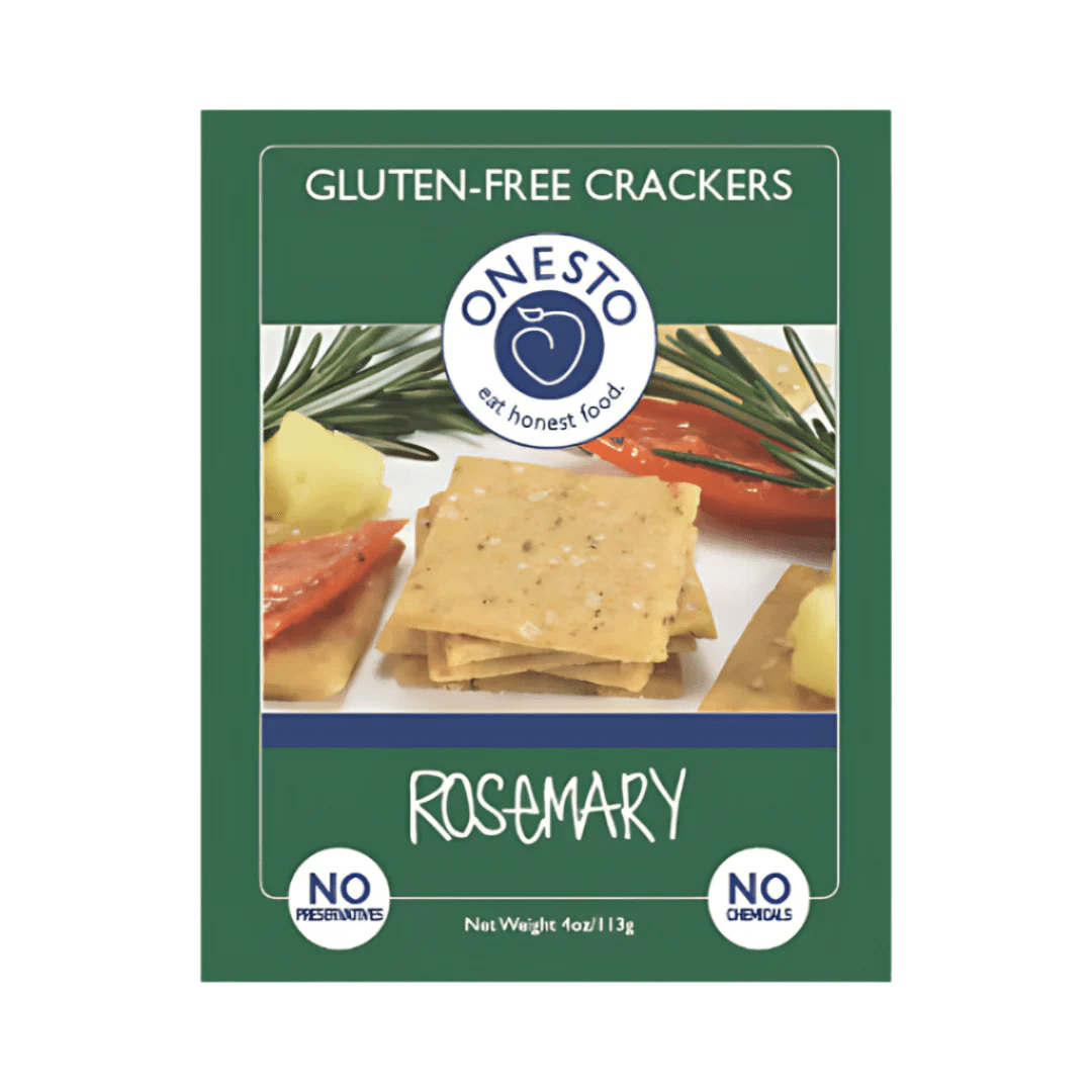 Onesto's GlutenFree, WheatFree, Vegan and nonGMO Sea Salt Crackers