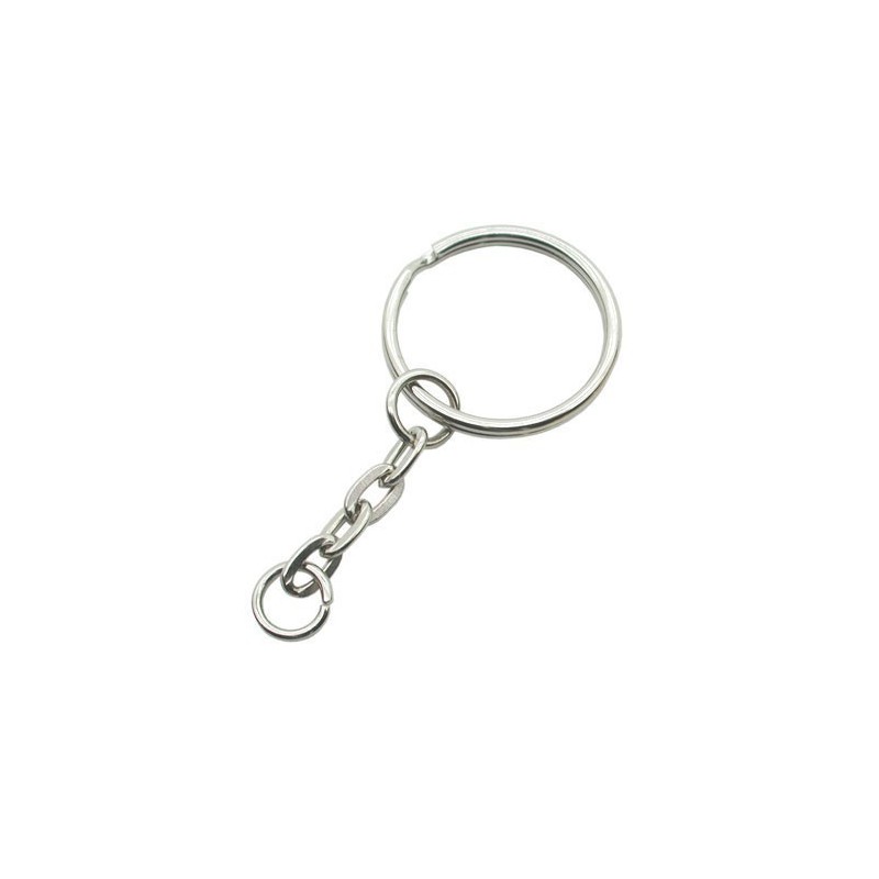 Nickel plated key chain with split ring OneStop Locks