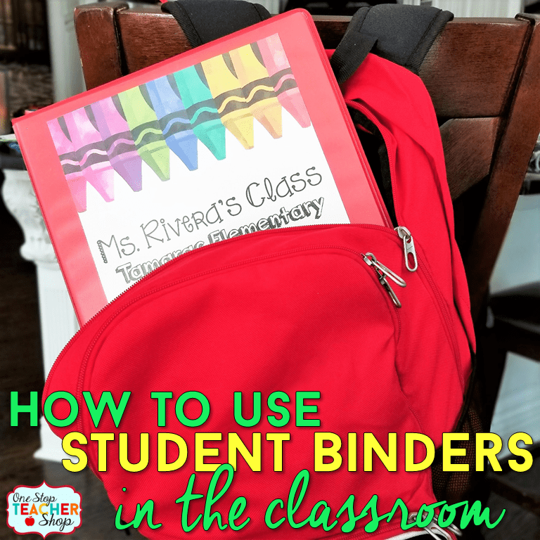 Student Binders Improve Student Organization One Stop Teacher Shop