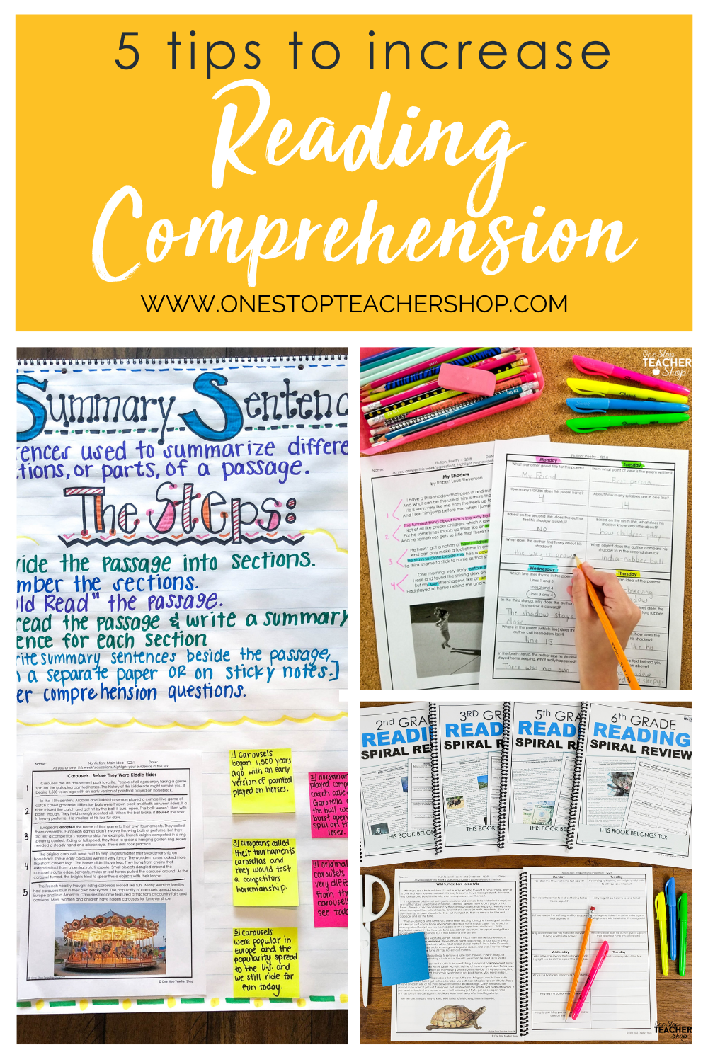 5 Ways to Increase Reading Comprehension One Stop Teacher Shop