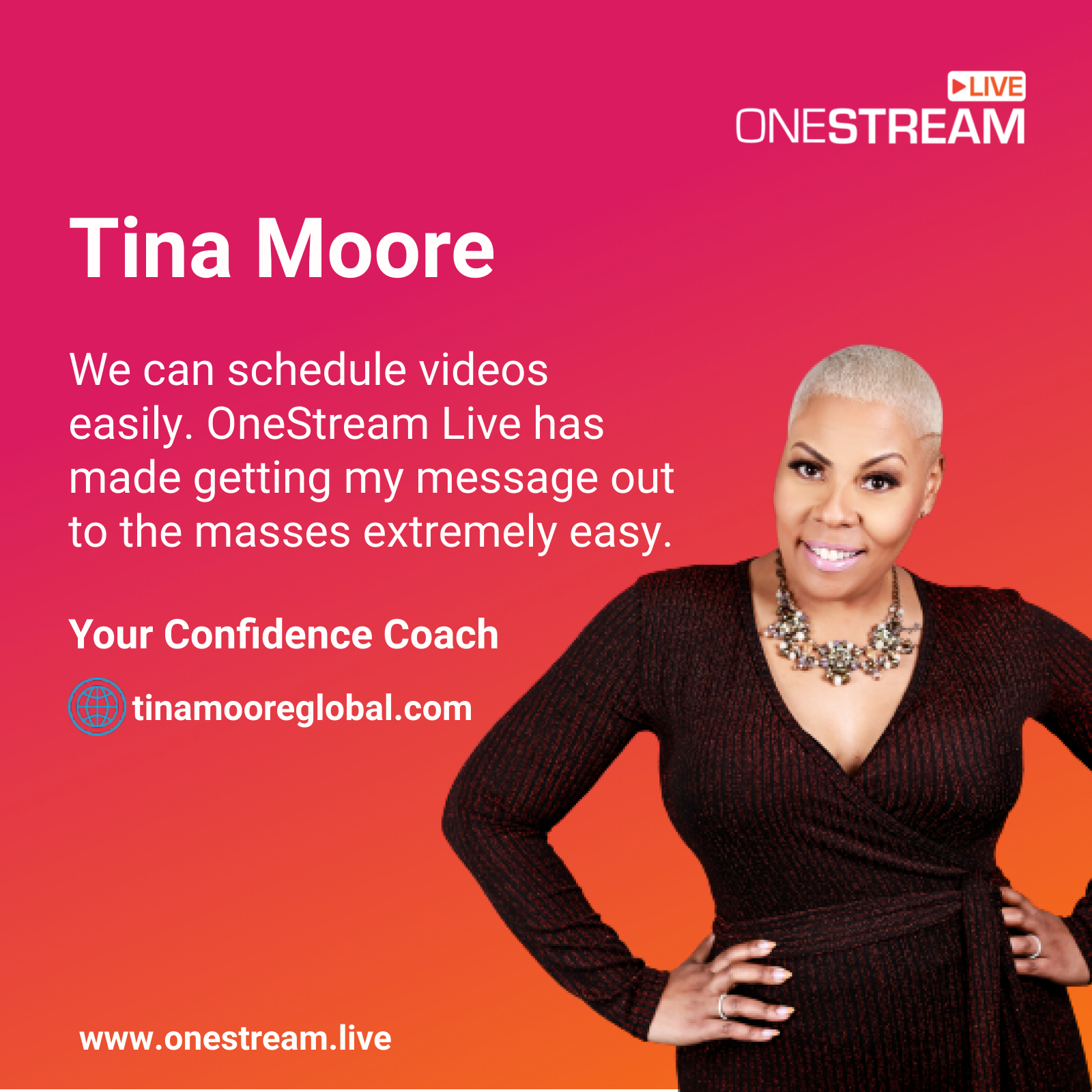 Tina Moore x OneStream Live - A Success Story