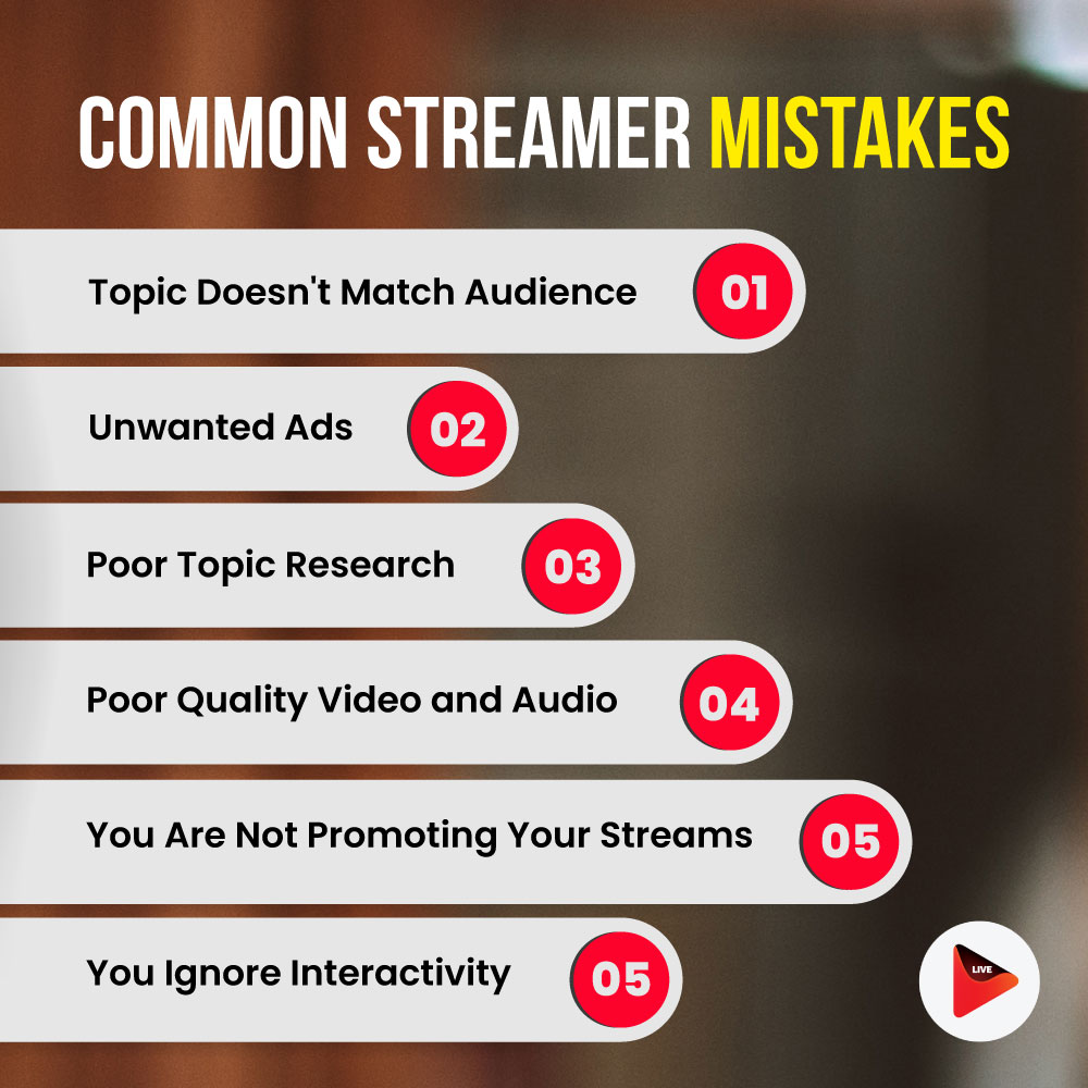Streamer Mistakes and Expert Tips to Avoid Them
