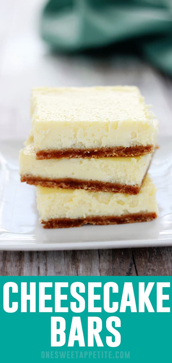 Easy Cheesecake Bars One Sweet Appetite