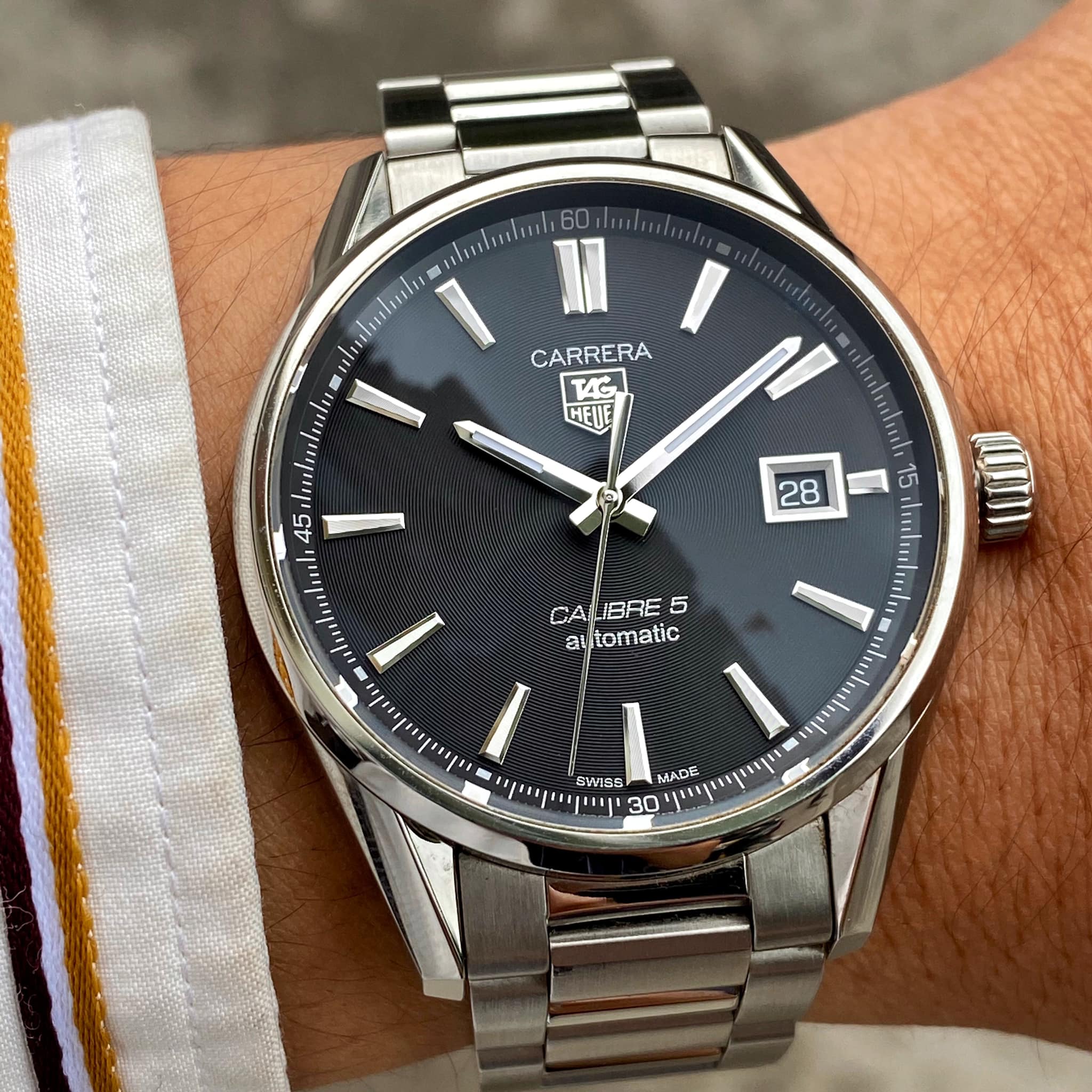 TAG Heuer Carrera Calibre 5 WAR211A.BA0782 Đồng hồ chính TAG Heuer Carrera Calibre 5 WAR211A.BA0782 Đồng hồ chính