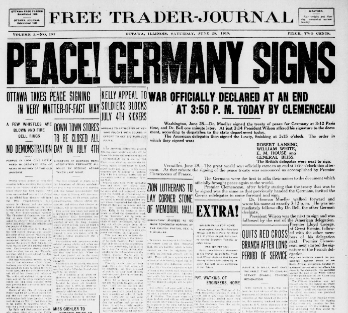 Treaty of Versailles 1919