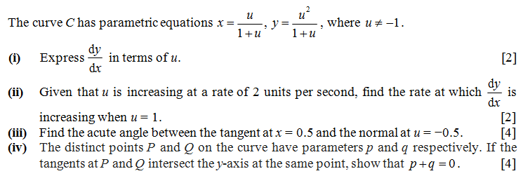Math Tuition Singapore A Level H2 H1 Math Tuition Parametric