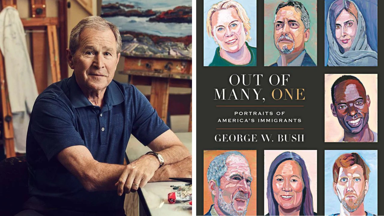 Former President W. Bush Honors Immigrants with a Book of Paint