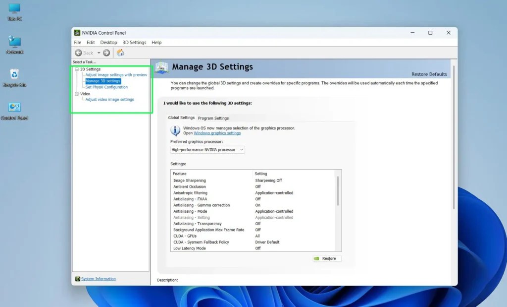 Managing Power Settings for GPU on Windows 11: Step-by-Step