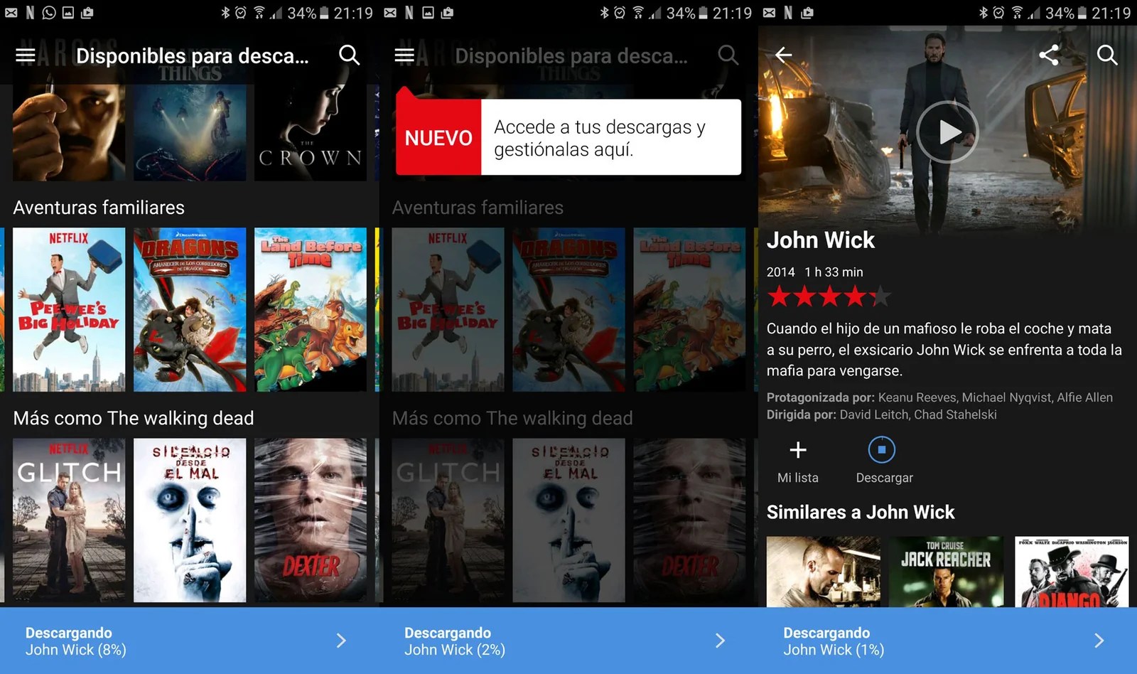 Netflix ya permite la descarga de películas y series, pero aún no en
