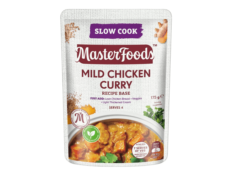 Masterfoods Mild Chicken Curry Slow Cook Recipe Base 175g Best Price in