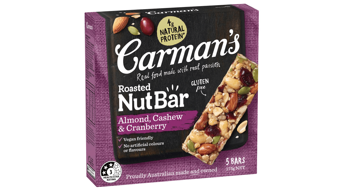 Carman's Almond, Cashew & Cranberry Nut Bars 5 pack Best Price in Sri