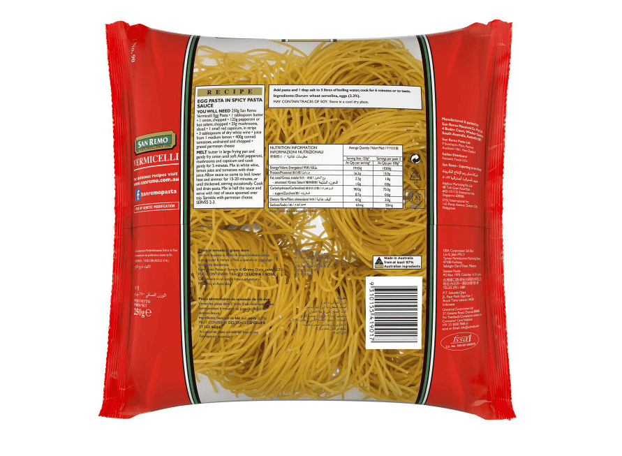 San Remo Vermicelli Egg Noodle Pasta 250g Best Price in Sri Lanka Onex.lk