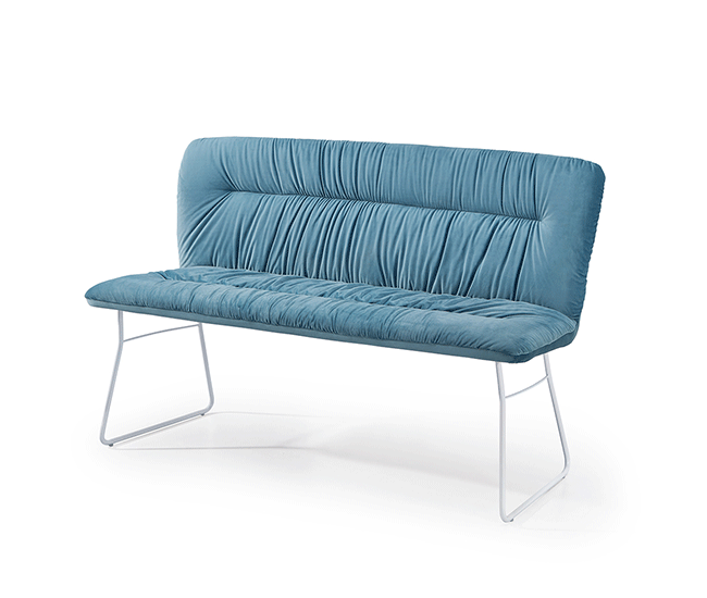 Blue Upholstered Bench F520L Onex furnitures
