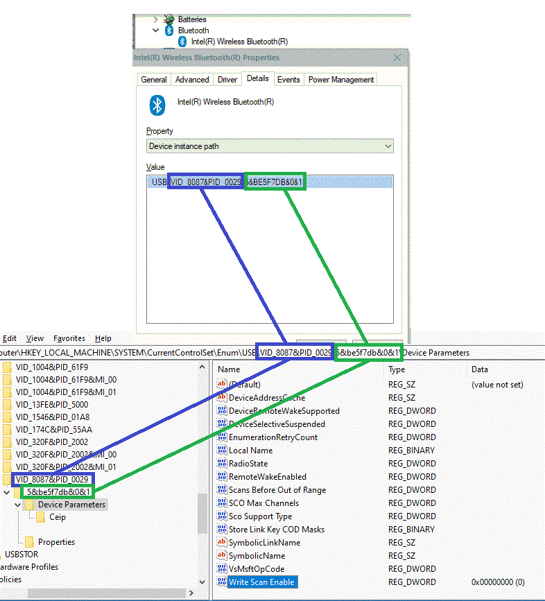 Disable Bluetooth discovery in Windows 10
