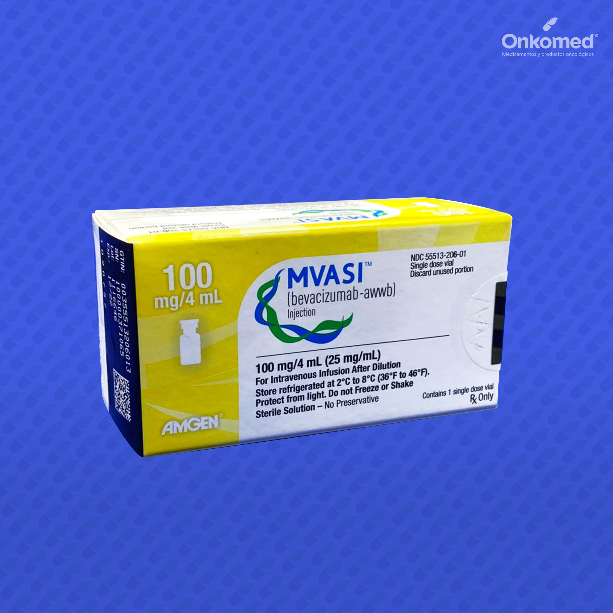 MVASI Bevacizumab Awwb Inyectable 100mg / 4mL Onkomed Farmacia