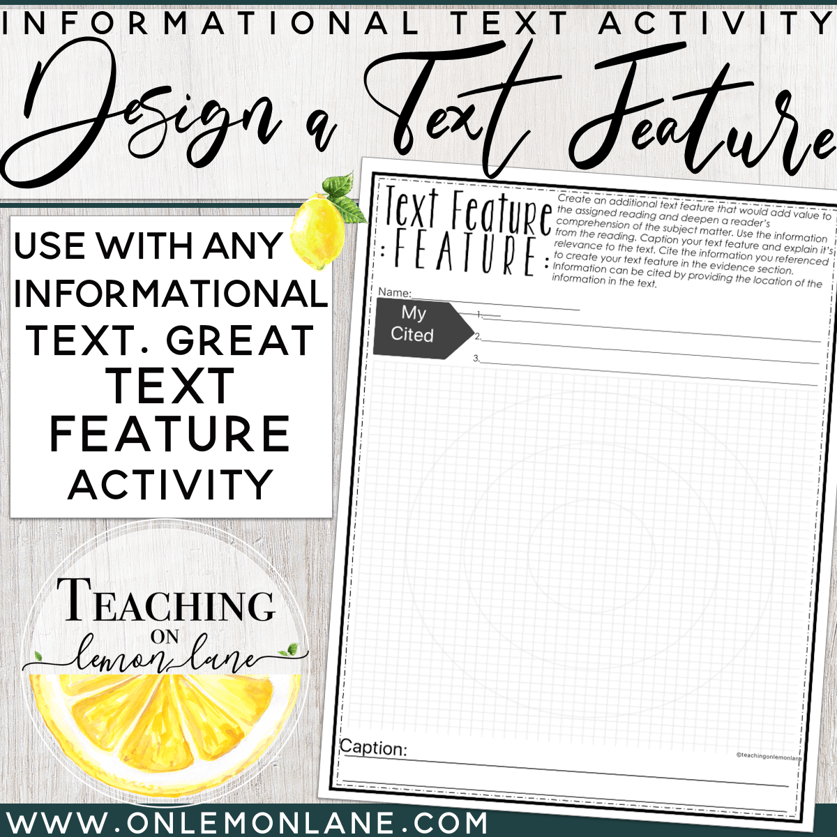 Text Structure Create for Non Fiction Reading Works w/ ANY