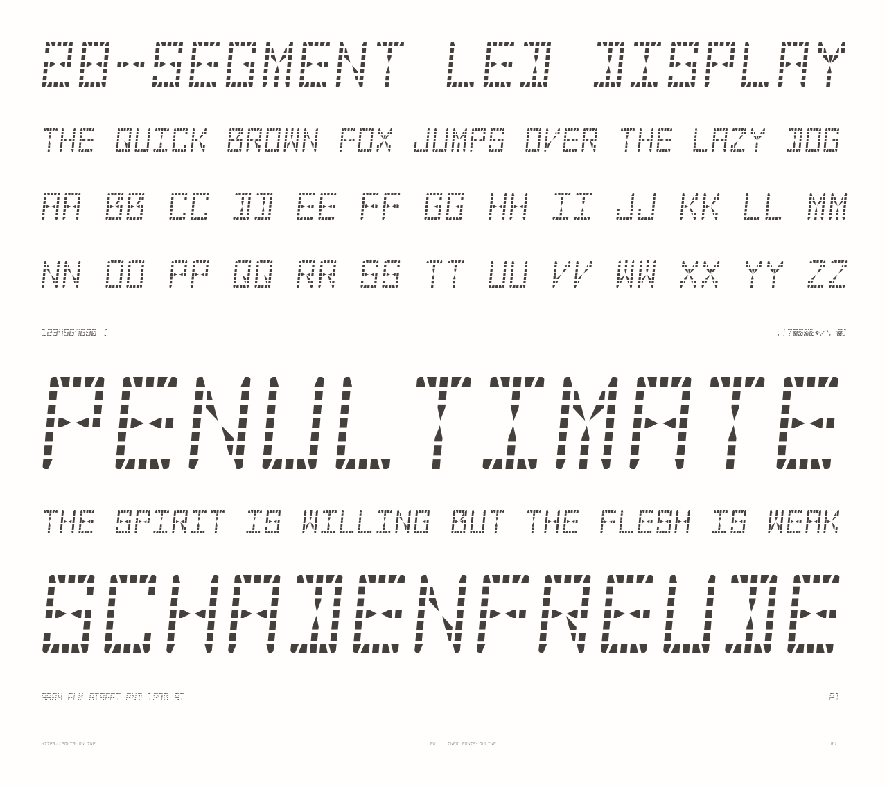 28Segment LED Display font
