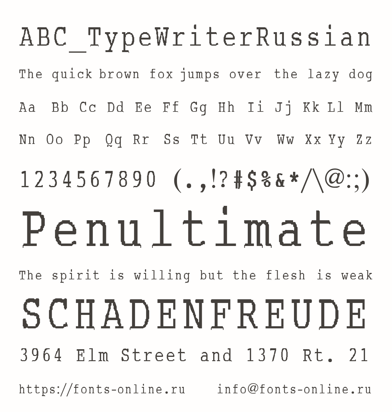 ABC_TypeWriterRussian font