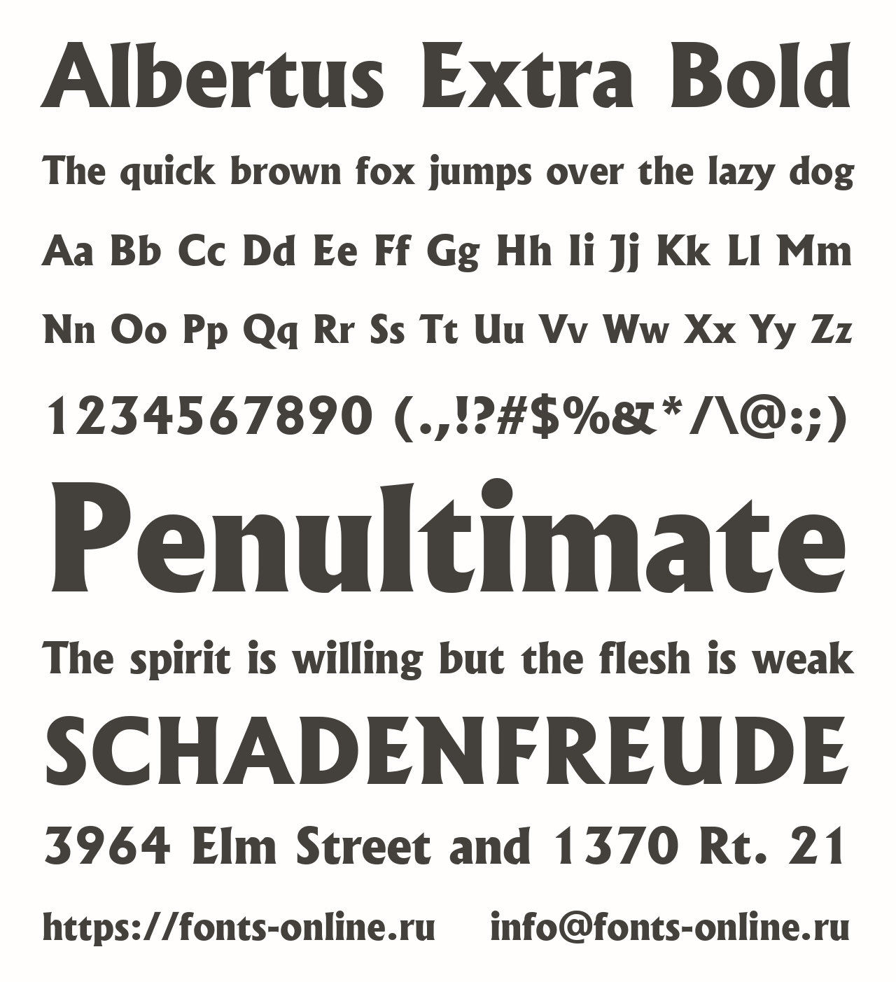 Albertus Extra Bold font